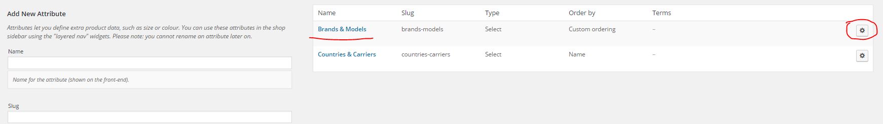 add attributes terms1